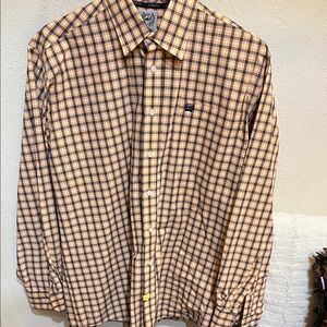 Cinch Men's Plaid Shirt - Yellow and Blue